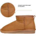Belles Bottines Mini en Cuir de Boston