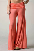 Pantalon Femme Large Évasé Uni Long