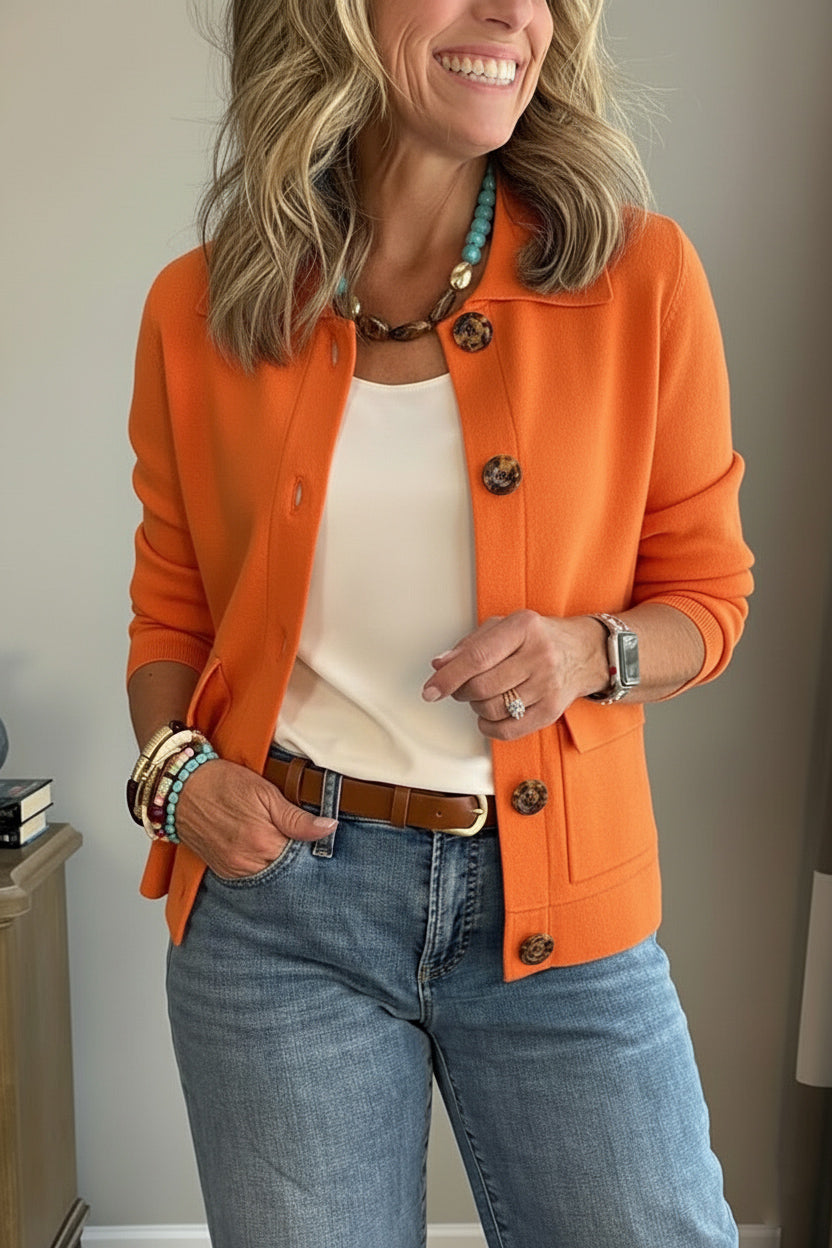 Veste décontractée à revers avec poche poitrine