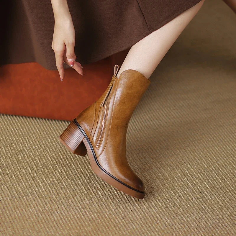 Bottines en cuir élégantes pour un style quotidien