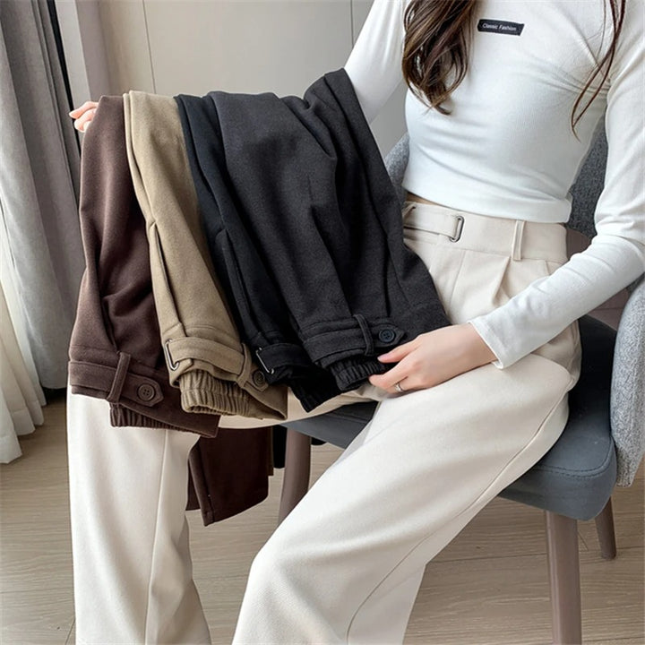 Léa Blanchet® | Pantalon tailleur à pinces taille haute