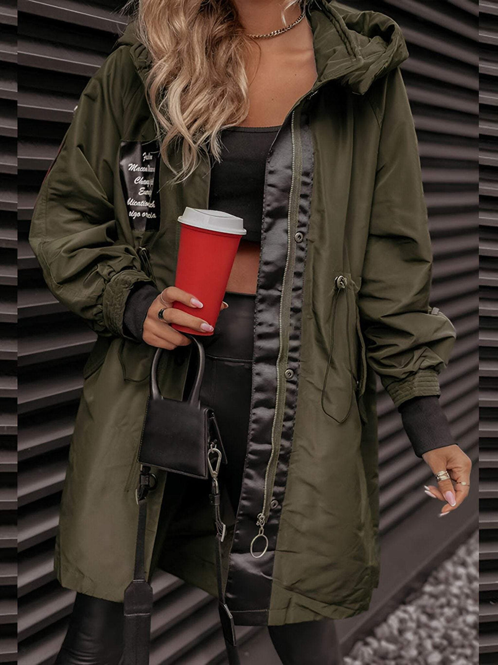 Veste à capuche à manches longues pour femme