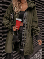 Veste à capuche à manches longues pour femme