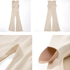 Combinaison moulante sans manches pour femme