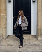 Manteau d'hiver douillet en mélange de laine