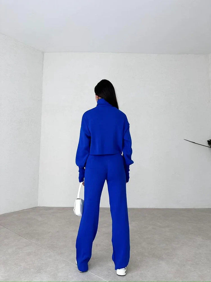 Ensemble de gants en maille col roulé confortable