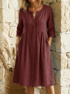 Robe midi en lin premium