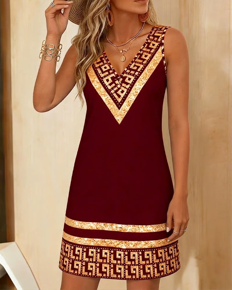 Robe d'été courte sans manches pour femme