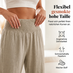 Pantalon large bohème avec ourlet à volants