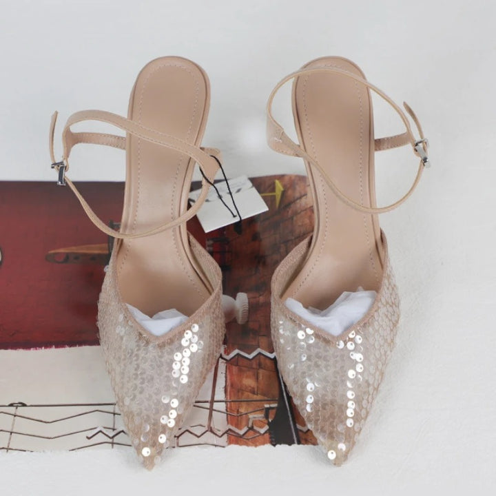 Isabelle Moreau® | Glitzernde Spangen-Pumps mit Pailletten