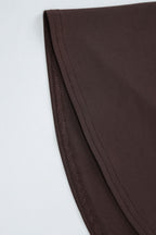 Robe courte asymétrique drapée à une épaule
