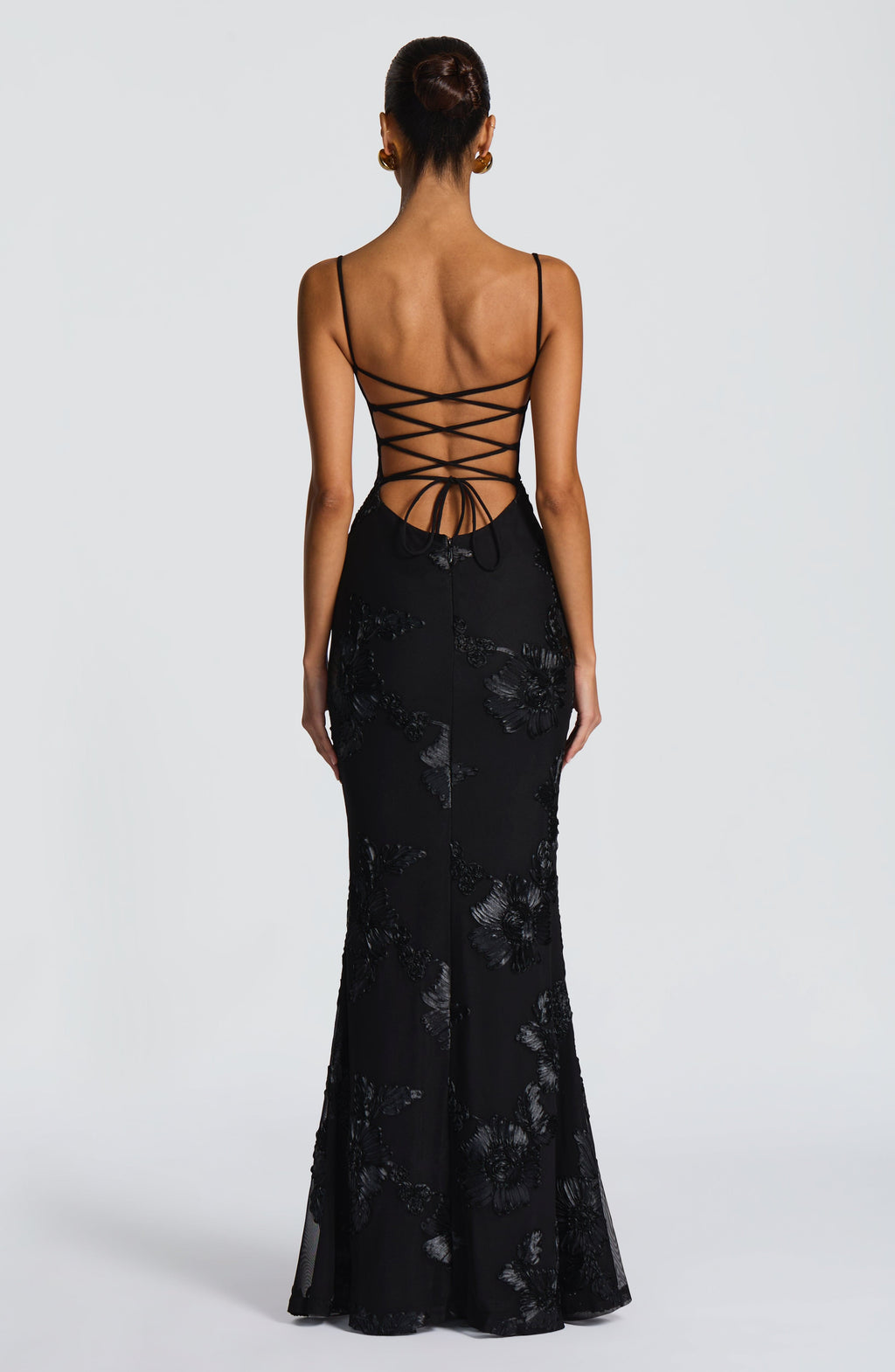 Robe maxi en velours pour femme