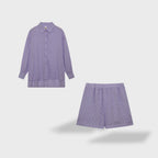 Vue arrière de la chemise fluide élégante femme