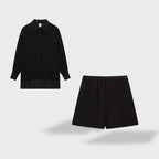 Détail du col d’une chemise élégante pour femme