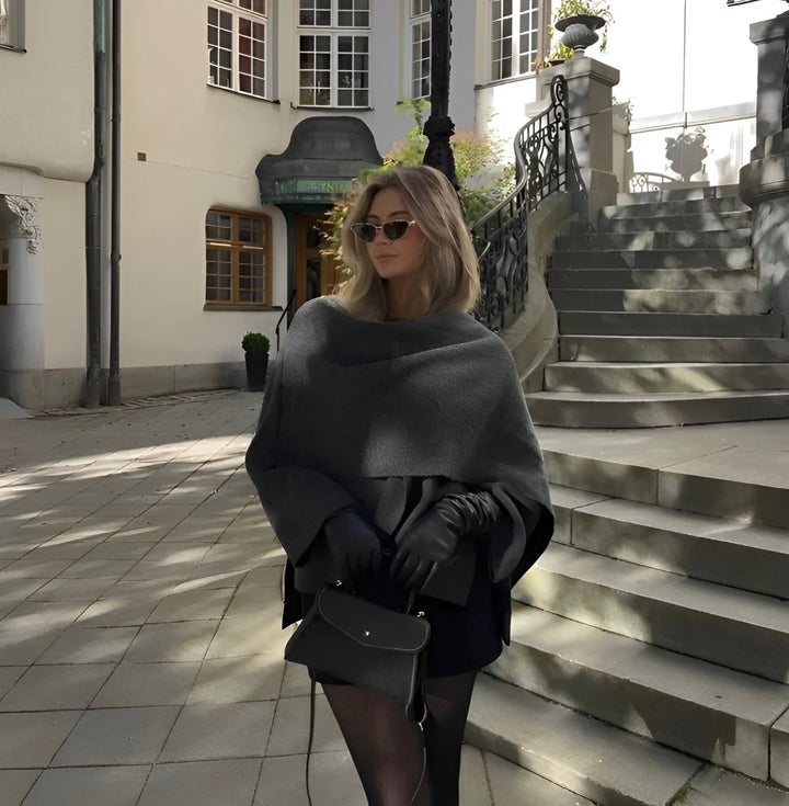 Manteau d'hiver superposé et confortable pour femmes