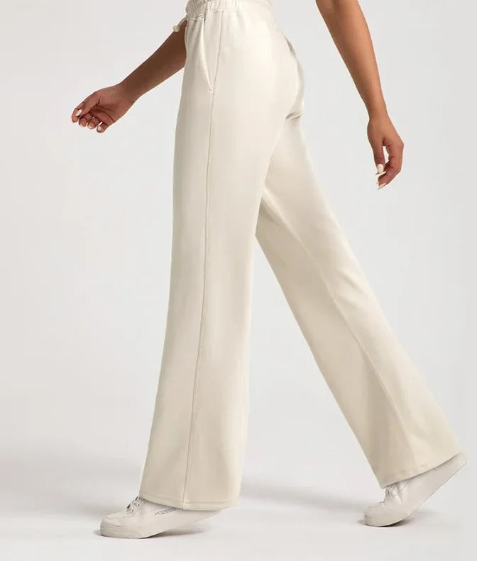 Léa Blanchet® | Pantalon droit fluide taille élastique