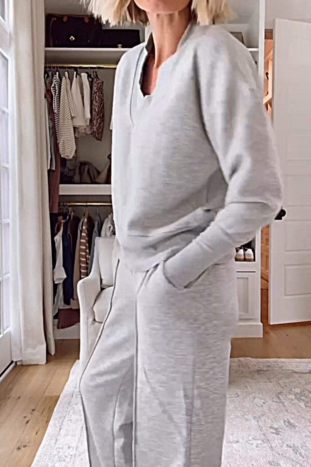 Ensemble Deux Pièces Femme Col V