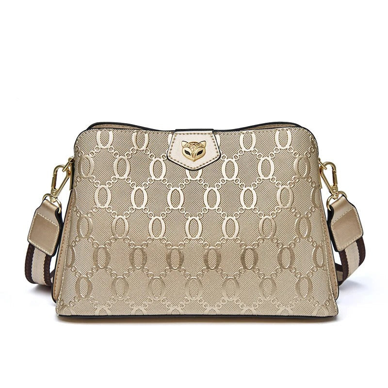 Fleur Rousse® | Sac à Bandoulière Motif Monogramme Élégant