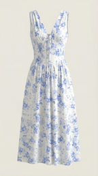 Robe mi-longue d'été corset pour femme
