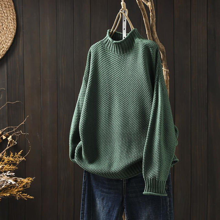 Pull en tricot gaufré confortable pour looks superposés