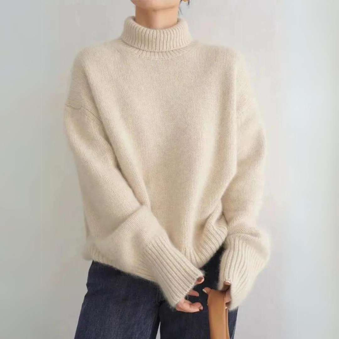 Pull col roulé en maille douce et confortable pour les superpositions d'automne