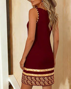 Robe d'été courte sans manches pour femme