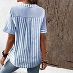 BreezeLine - Blouse décontractée à rayures