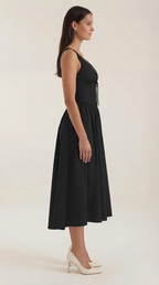 Robe mi-longue d'été corset pour femme