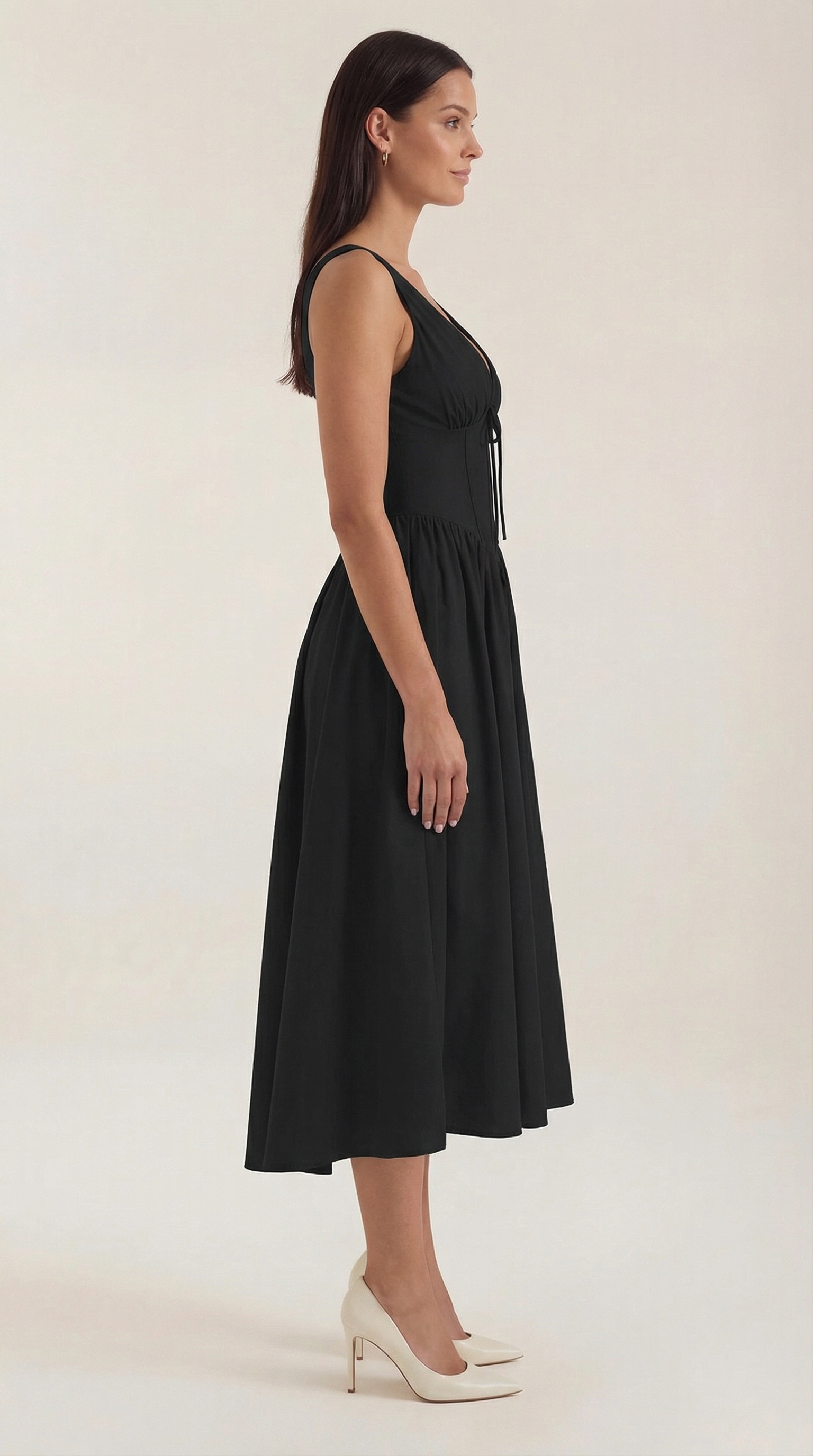Robe mi-longue d'été corset pour femme