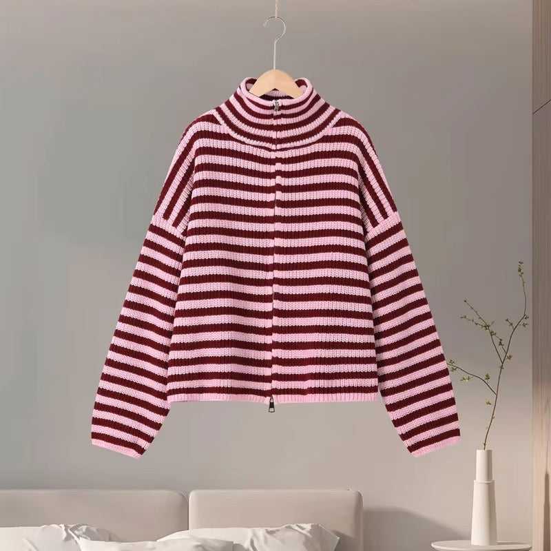 Veste zippée de luxe en laine cachemire