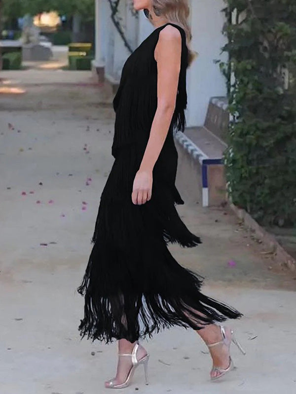 Robe Maxi Asymétrique Une Épaule Chic et Sans Effort