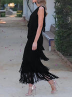 Robe Maxi Asymétrique Une Épaule Chic et Sans Effort