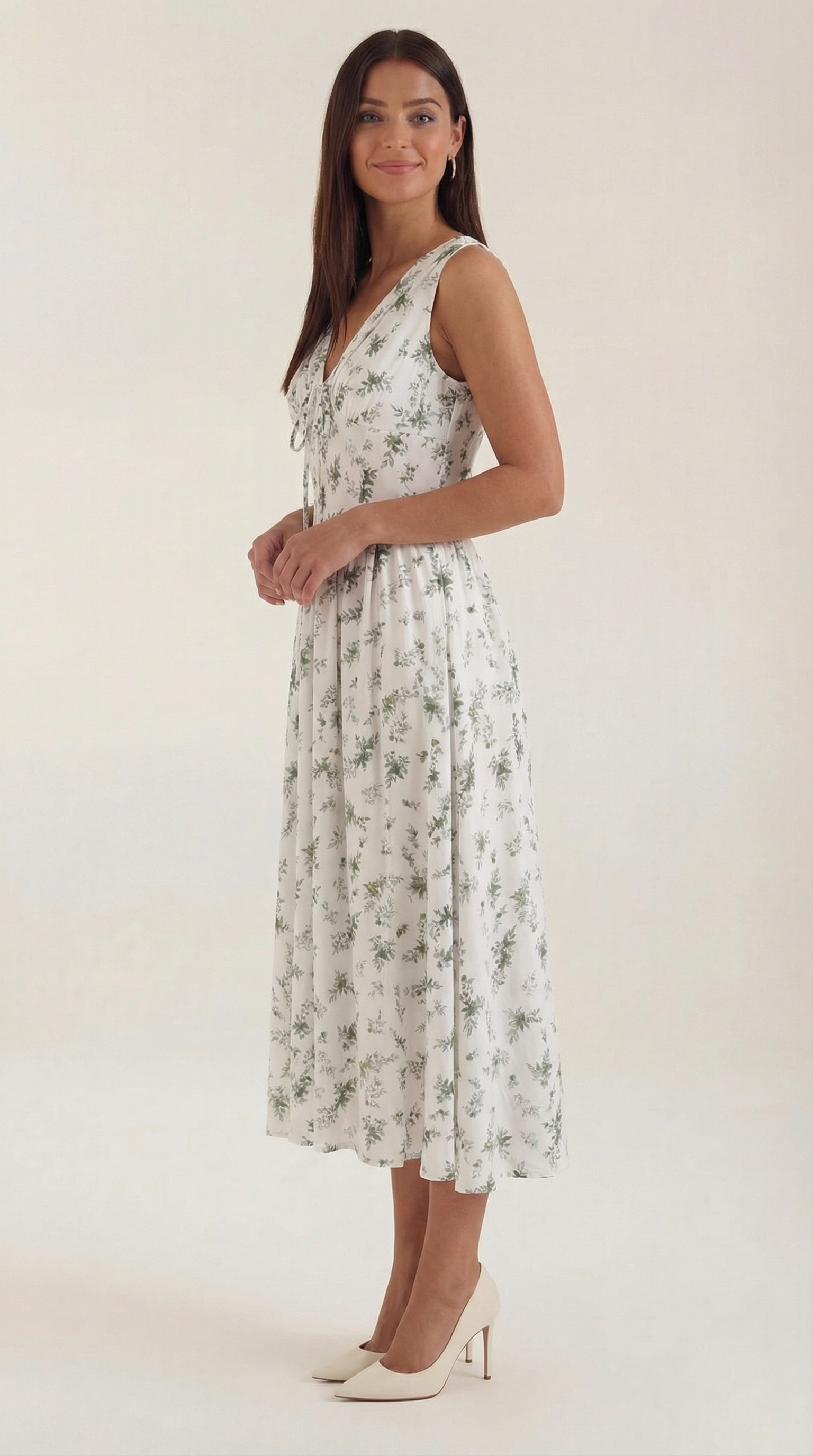 Robe mi-longue d'été corset pour femme