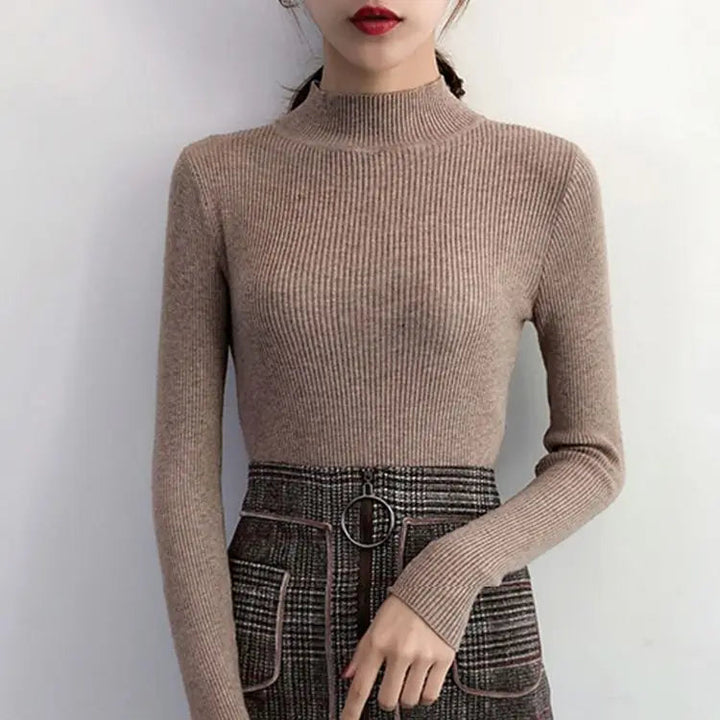 Pull en laine côtelée confortable pour femmes