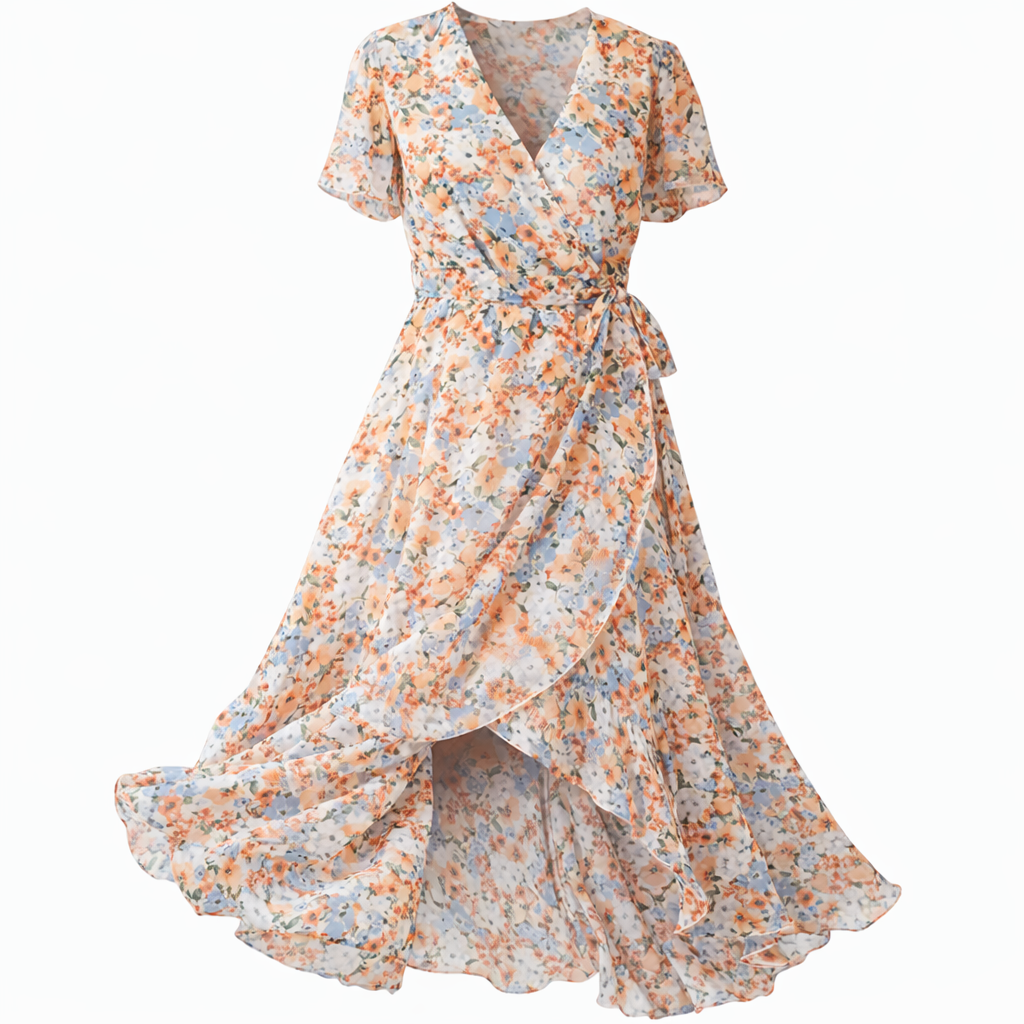 Robe midi à imprimé floral