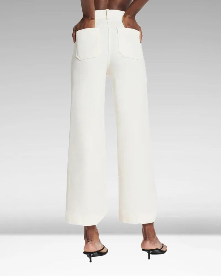Jean chic taille haute à jambes larges