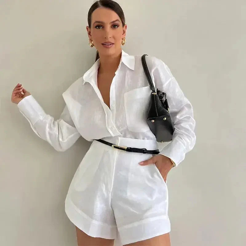 Ensemble Chemise Décontractée Respirante et Short pour un Confort Quotidien Facile