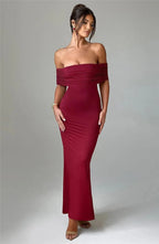 Robe maxi dos nu sans bretelles pour femmes