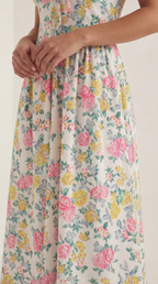 Robe mi-longue d'été corset pour femme