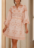 Sophie Paris I Mini-robe en lin rose