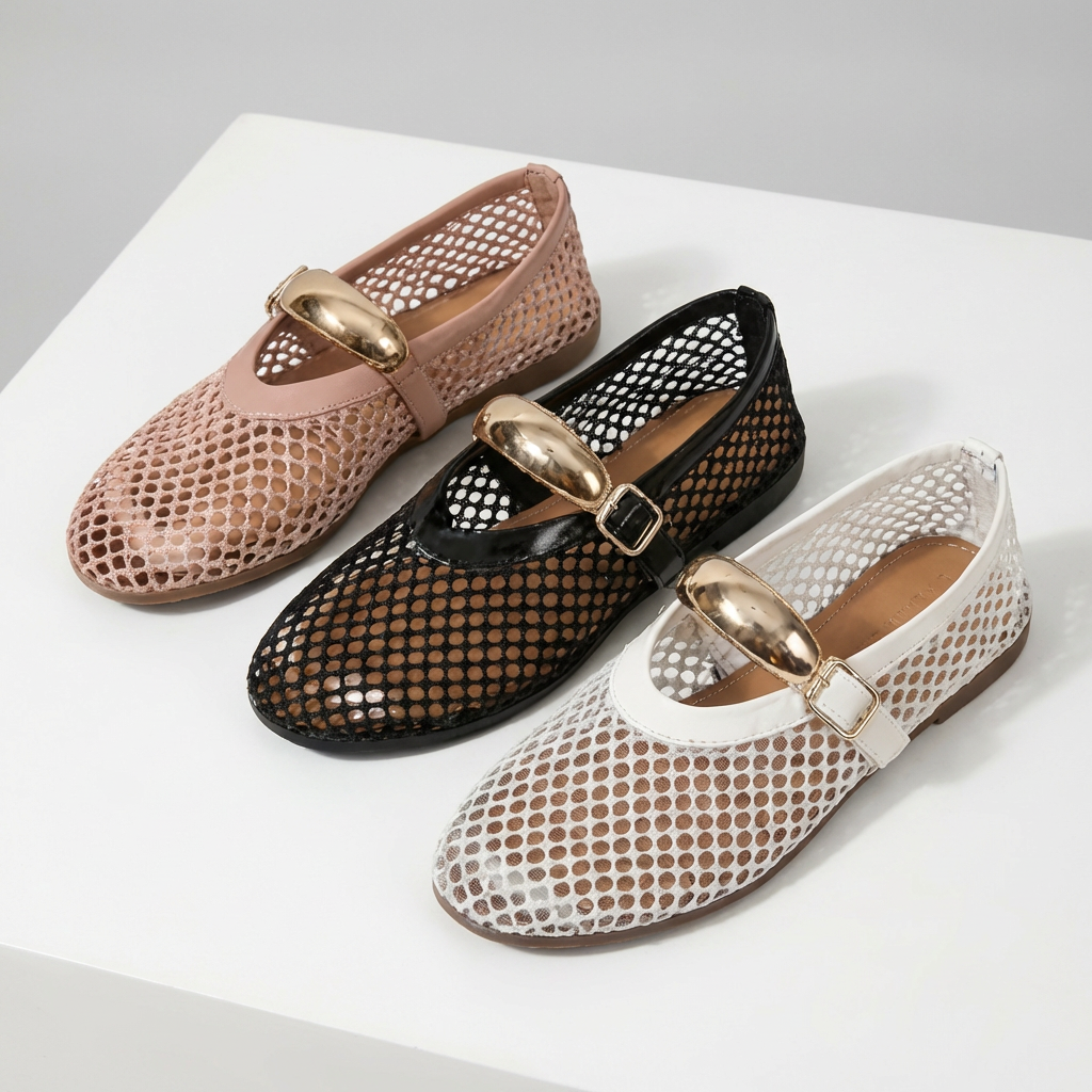 Chaussures Mary Jane femme portées avec tenue décontractée