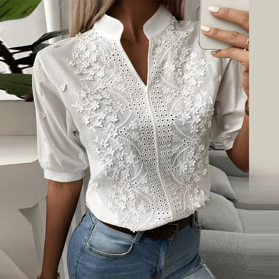 Océane Dubois® | Blouse en dentelle Femme - Raffinée et Romantique