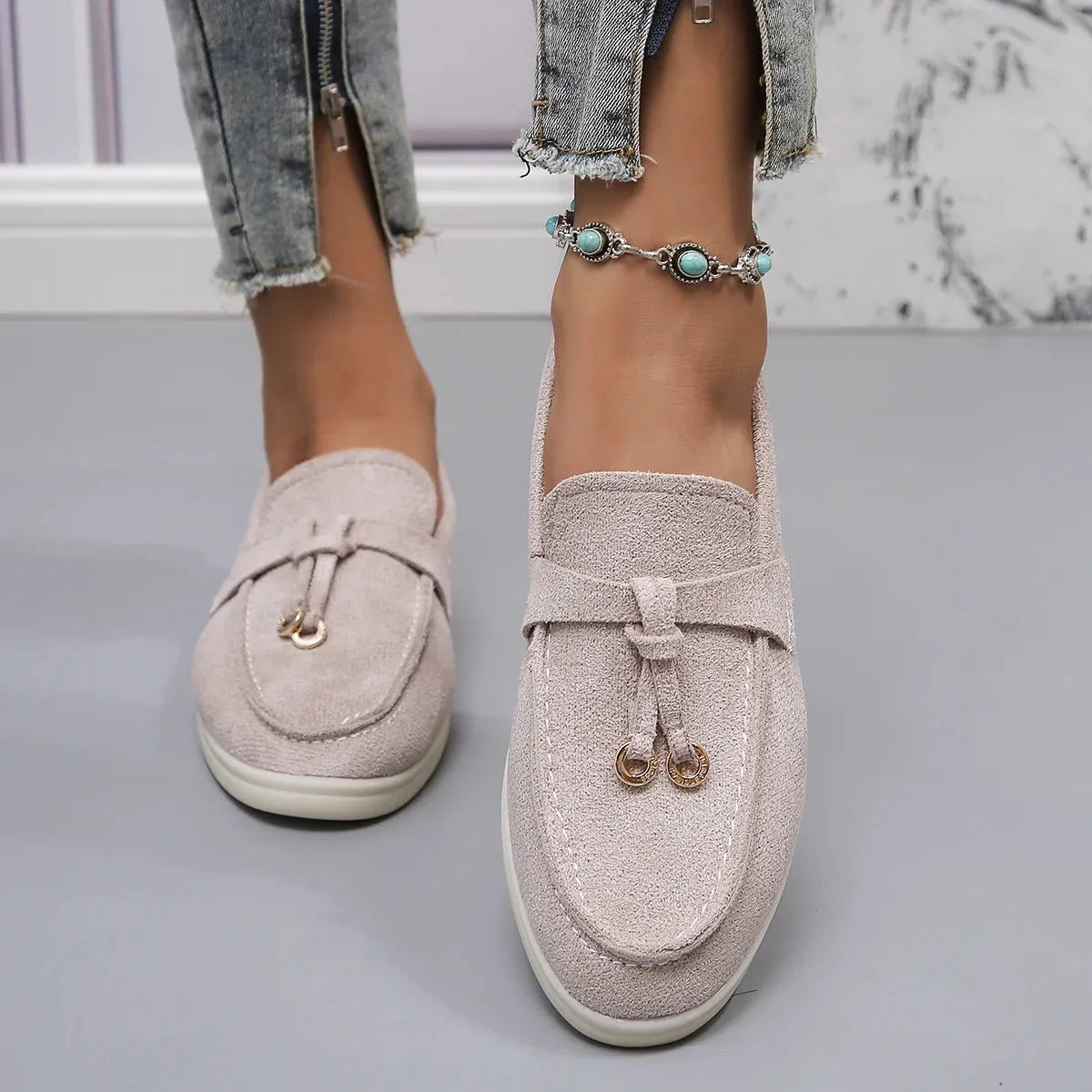 Mocassins Confortables de Luxe en Daim