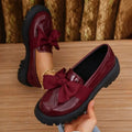 Mocassins en cuir verni épais