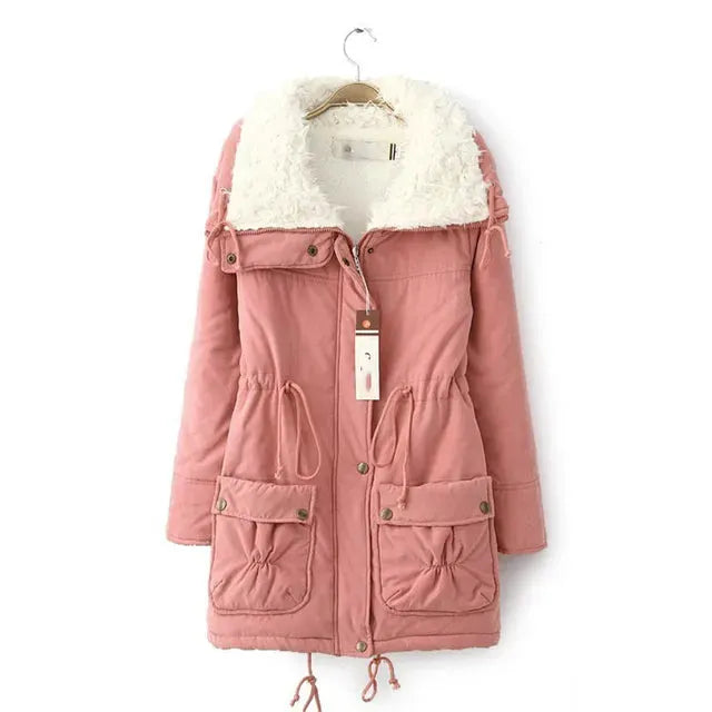 Parka Hiver Doublée en Peluche