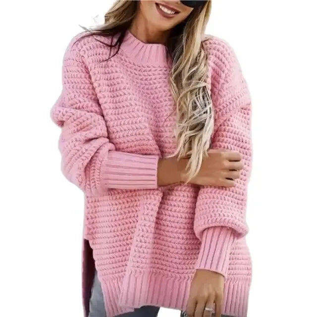 Pull en tricot à col haut et douillet