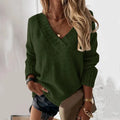 Pull surdimensionné douillet à col en V