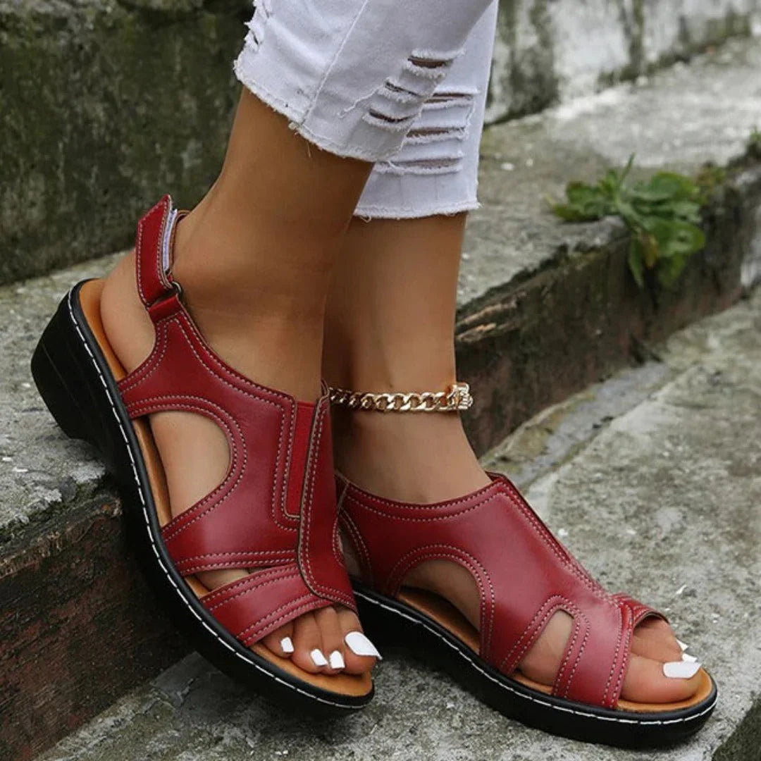 Sandales compensées femme avec semelle intérieure rembourrée