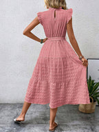 Robe à lacets à manches volantes