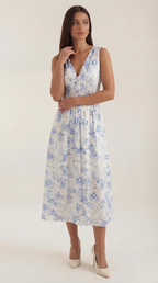 Robe mi-longue d'été corset pour femme